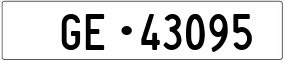 Trailer License Plate